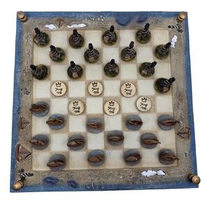 Young's Inc Nautical Checker Tic Tac Toe 32 Pc Set Lighthouse Sailboat 23416